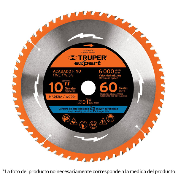 Disco sierra p/madera 12', 40d, centro 1', Expert
