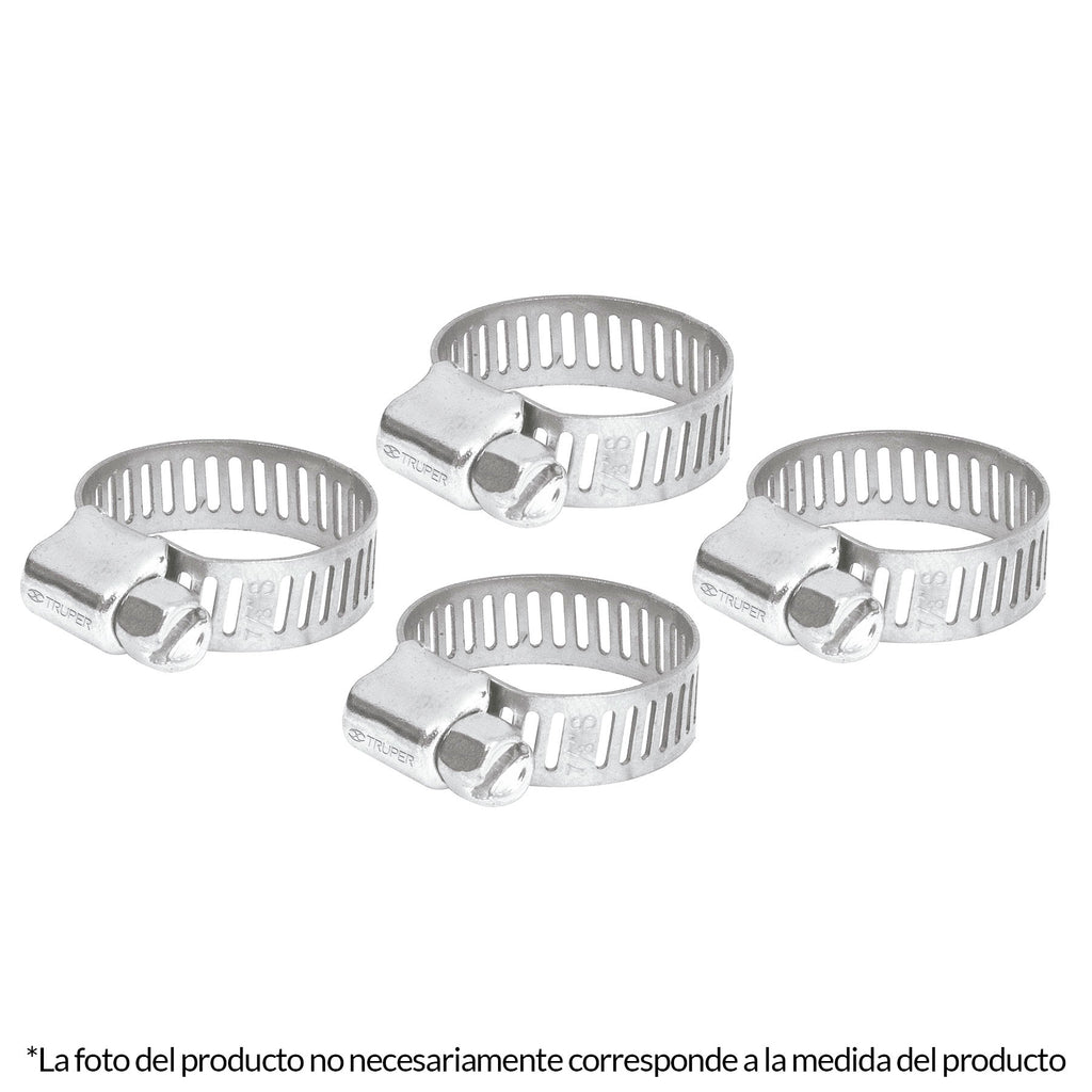 Abrazadera 20 de acero inoxidable, blister con 2 pzas