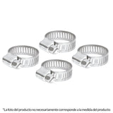 Abrazadera mini-4 de acero inoxidable, blister con 4 pzas