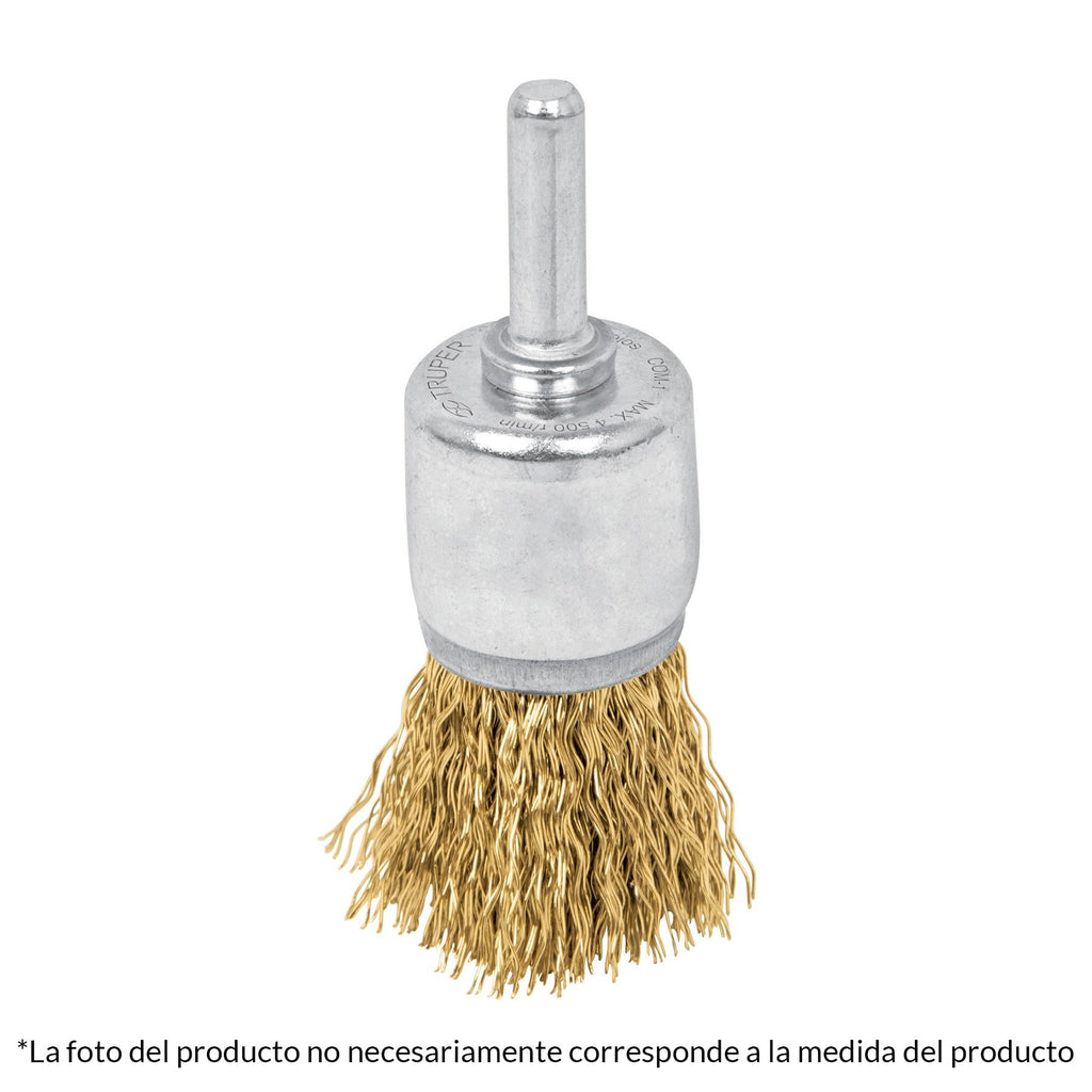 Carda de copa, alambre grueso, 1-1/8' para taladro
