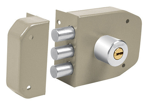 CERRADURA SOBREPONER, MODELO 775, LLAVE PUNTOS, 3 BARRAS