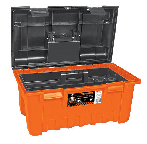 CAJA PARA HERRAMIENTA, AMPLIA DE 22', COLOR NARANJA