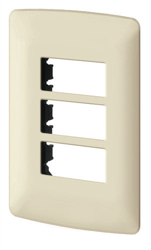 PLACA DE PLÁSTICO, TRIPLE, LÍNEA ITALIANA, VOLTECH
