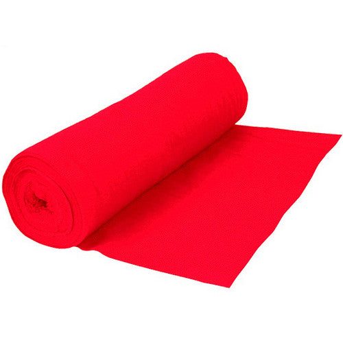FRANELA DE ALGODÓN, EN ROLLO, 50 M, COLOR ROJO