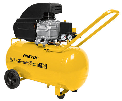 COMPRESOR DE AIRE LUBRICADO DE 50 LTS, PRETUL