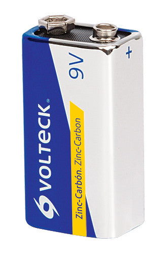 PILA ZINC-CARBÓN 9V, BLISTER, VOLTECH