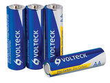 PILA ZINC-CARBÓN TAMAÑO AA, BLISTER CON 4, VOLTECH