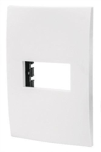 PLACA PLÁSTICA DE 1 MÓDULO, BLANCA