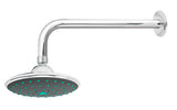 REGADERA CON CABEZA REDONDA DE ABS 6"", CON BRAZO