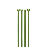 Cincho plástico verde 18 lb, 10 cm bolsa con 100 piezas