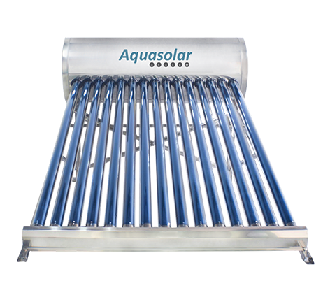 AQUASOLAR CALENTADOR SOLAR ACERO INOXIDABLE 20 TUBOS 222 LTS (BAJA PRESION)
