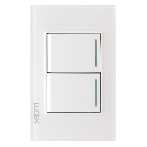 LUCEK PLA 2 INT SENC DE 1.5 MOD CRISTAL BLANCO BLANCO