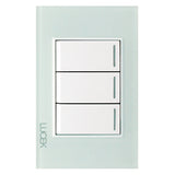 LUCEK PLA 3 INT SENC DE 1 MÓD CRISTAL CRISTAL BLANCO