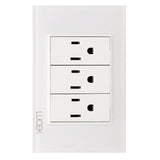 LUCEK PLA 3 CONTACTOS DE 1 MÓD CRISTAL BLANCO BLANCO